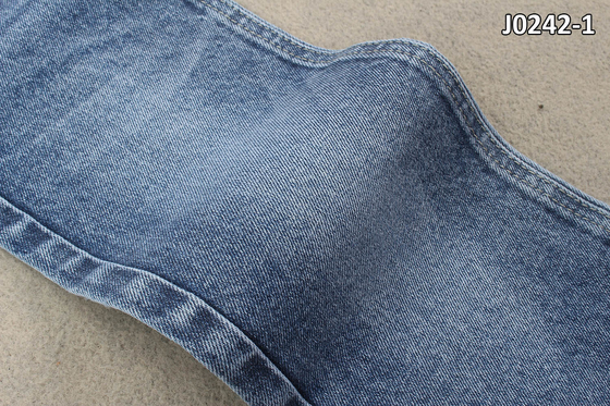 Cotton Light Stretch Denim Fabric Dark Blue Color 58 Inch Width