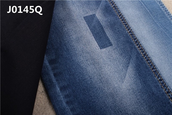 10,5 Oz 62/63 "Vải satin dệt siêu co giãn Indigo Denim cho quần jean