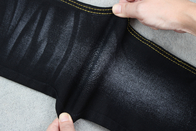 Mặt sau màu đen Vải denim đen nguyên chất 9OZ để làm quần jean