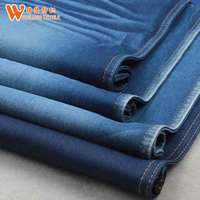 Sợi bông Polyester Spandex không có rãnh nhuộm Vải denim Màu xanh đậm