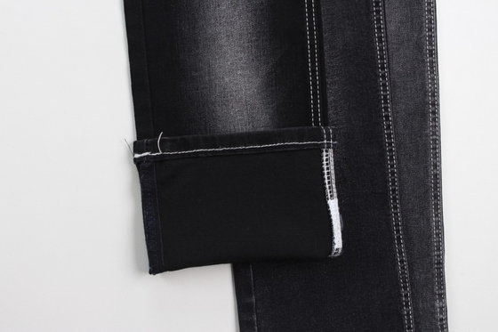 bán nóng 10 oz warp slub cao kéo dài mặt sau màu đen vải denim dệt cho quần jean