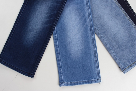 Sản phẩm bán buôn 10 oz màu xanh đậm kéo dài vải denim dệt cho quần jean