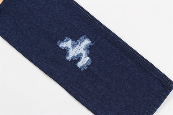 Bán bán buôn vải denim màu xanh đậm cứng 100% bông để làm quần jean
