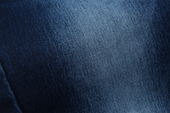 10.5 Oz Satin Denim Fabric For Women Jeans High Stretch Super Dark Blue