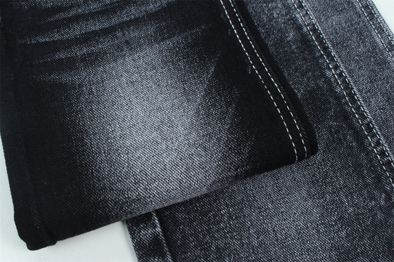 13.5 oz Low Stretch Heavy Denim Fabric For Man Work Wear Jeans Đen mặt sau