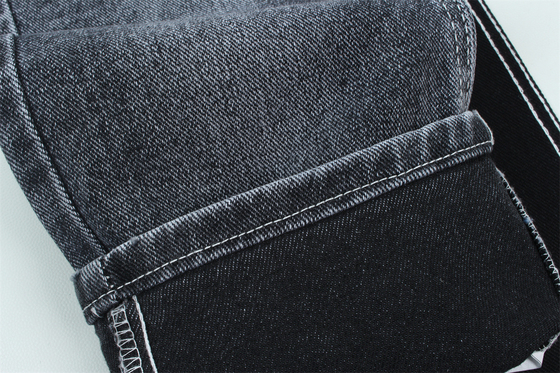 13.5 oz Low Stretch Heavy Denim Fabric For Man Work Wear Jeans Đen mặt sau