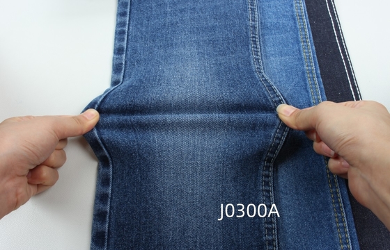 Đồ bán buôn 12,5 oz màu xanh đậm kéo dài vải denim dệt cho quần jean