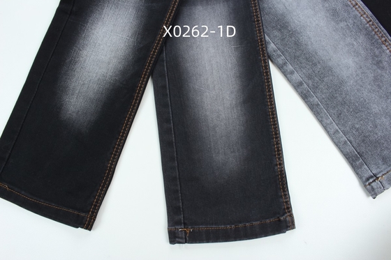 9.6 Oz Đen cao kéo dài satin vải dệt denim cho quần jean