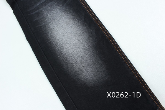 9.6 Oz Đen cao kéo dài satin vải dệt denim cho quần jean