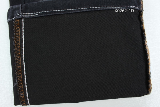 9.6 Oz Đen cao kéo dài satin vải dệt denim cho quần jean