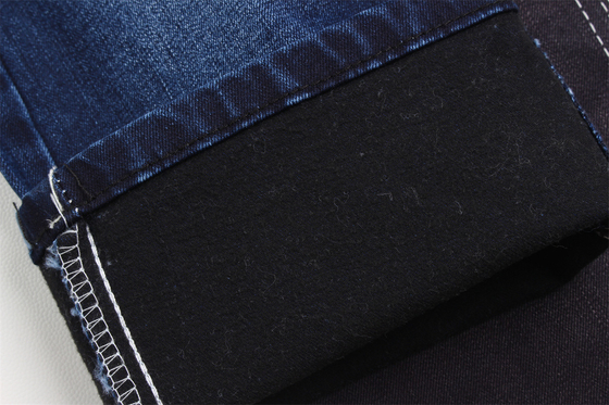 11-11.5 Oz Warp slub quần jean vải cho người đàn ông quần jean Mercerized Fleece đen lưng cao kéo dài cho người đàn ông Ấn Độ thị trường phong cách