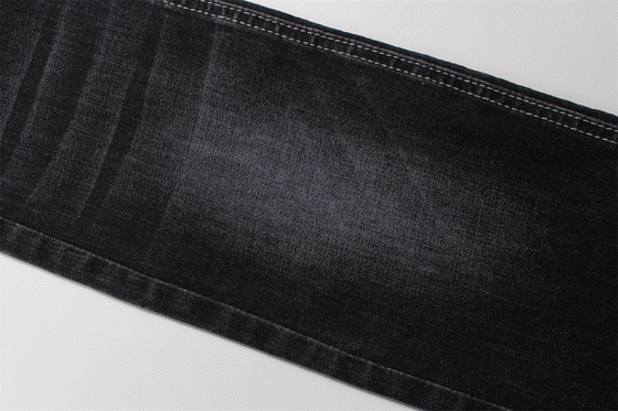 11 Oz Warp Slub Black Denim Fabric For Man Jeans High Stretch India Market Style bán nóng