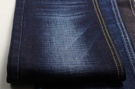 11.8 Oz Cross Slub Cotton Mixed Spandex Blue Denim Fabric For Man Jeans Stretch Ấn Độ Market Style Desizing Fleecing
