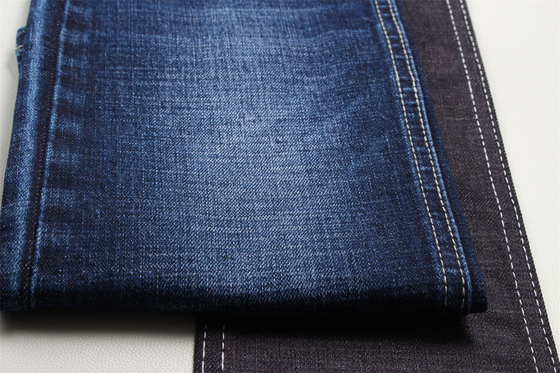 11.8 Oz Cross Slub Cotton Mixed Spandex Blue Denim Fabric For Man Jeans Stretch Ấn Độ Market Style Desizing Fleecing