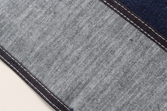11.8 Oz Cross Slub Cotton Mixed Spandex Blue Denim Fabric For Man Jeans Stretch Ấn Độ Market Style Desizing Fleecing