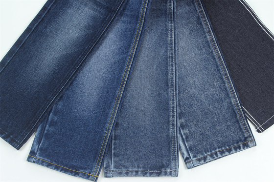 Màu xanh Denim vải cứng 100% vải bông tái chế cho công nhân Jean Cloth