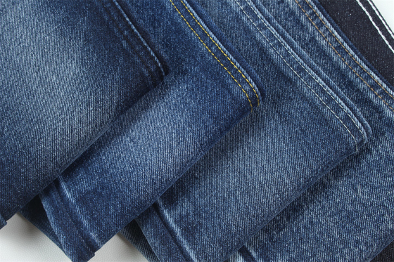 Màu xanh Denim vải cứng 100% vải bông tái chế cho công nhân Jean Cloth