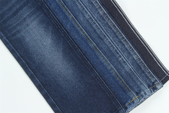 Màu xanh Denim vải cứng 100% vải bông tái chế cho công nhân Jean Cloth