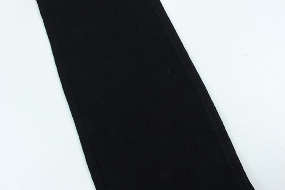 11.2 Oz Đen và Đen mặt sau Crossshatch Slub Denim Fabric
