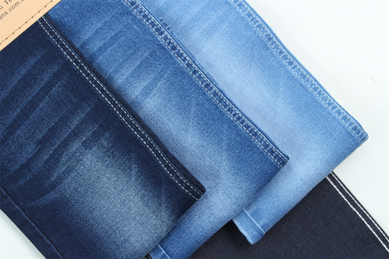 10.5 Oz Super Stretch Denim Fabric For Summer Women Jeans Cotton Polyester Rayon Spandex With Warp Slub High Stretch
