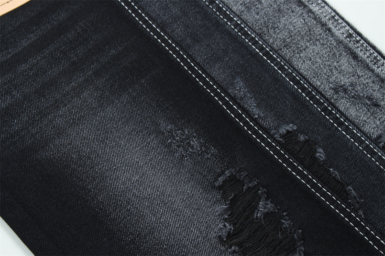 11.5oz Đen đen và đen mặt sau Denim vải quần jean cứng vải cho thương hiệu phong cách quần jean Boyfriend phong cách