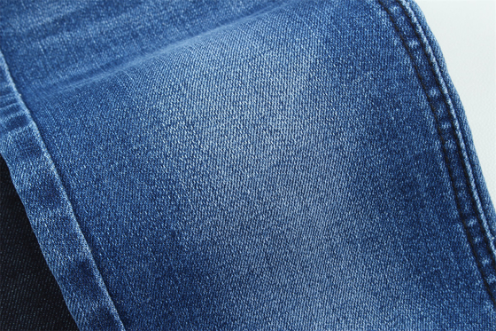 Crossshatch Slub High Stretch Cotton Polyester Spandex Denim Fabric Cho Đàn ông Jeans