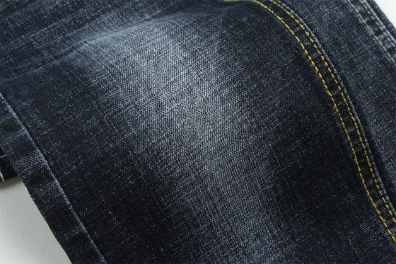 Màu xanh đậm màu xám chéo bông Spandex vải denim cho quần jean