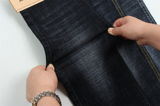 Màu xanh đậm màu xám chéo bông Spandex vải denim cho quần jean