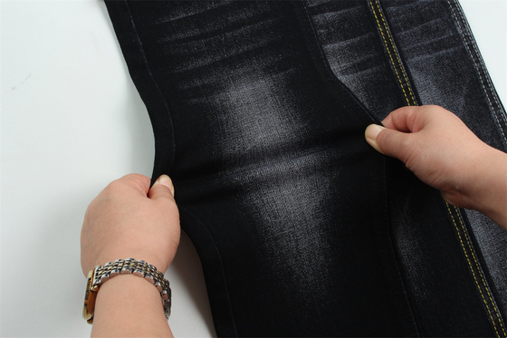 Đen Đen Cotton Polyester Rayon Spandex Denim Fabric Cho Jeans