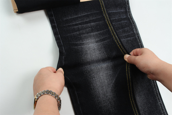Đen Đen Cotton Polyester Rayon Spandex Denim Fabric Cho Jeans