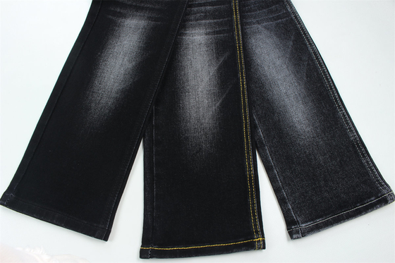 Đen Đen Cotton Polyester Rayon Spandex Denim Fabric Cho Jeans