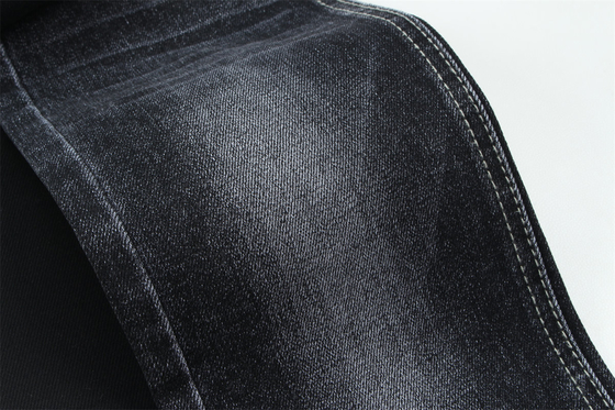 Đen Đen Cotton Polyester Rayon Spandex Denim Fabric Cho Jeans