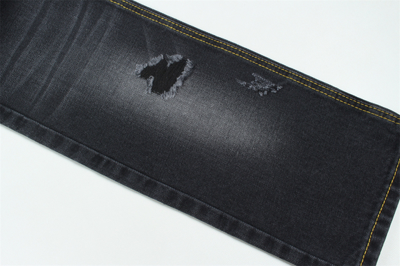 11.5oz Denim Fabric Rigid 56%C 44%P Đen Và Đen mặt sau cho Brand Style Jeans Boy Friend Style Soft Handfeel