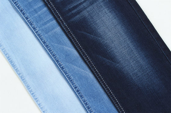 10 Một lần Dobby Cotton Polyester Spandex Stretchy Jacquard Denim Fabric Cho quần jean