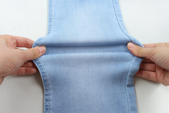 10 Một lần Dobby Cotton Polyester Spandex Stretchy Jacquard Denim Fabric Cho quần jean