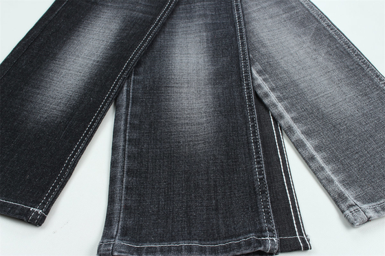 190 Cm Ring Slub Sulphur Black Stretch Denim Fabric Cho Đàn ông Jeans