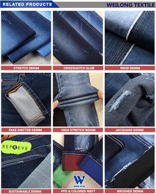 9 Oz Cotton Polyester Denim Fabric Jean Fabric Dệt