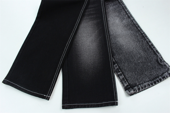 190cm 13oz đen đen bông polyester cứng denim vải cho quần jean