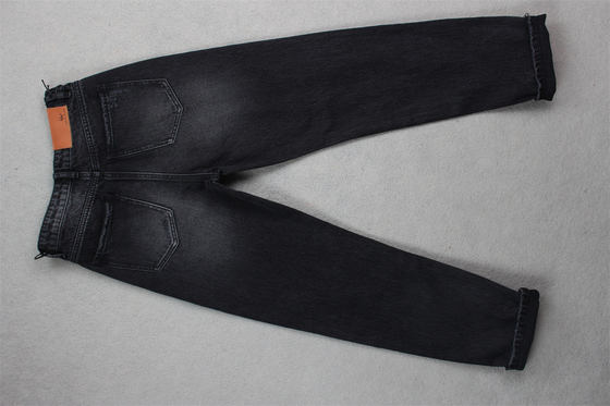 190cm 13oz đen đen bông polyester cứng denim vải cho quần jean