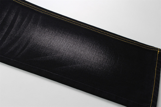 190cm 12oz đen đen bông polyester cứng denim vải cho quần jean