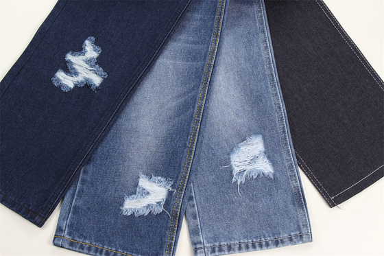 190cm Indigo Blue Cotton Polyester Rigid Denim Fabric Cho quần jean
