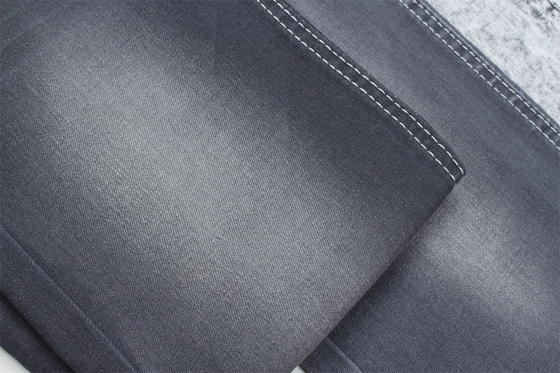 Màu xám đậm Stretch Slub Denim Fabric Cho quần jean