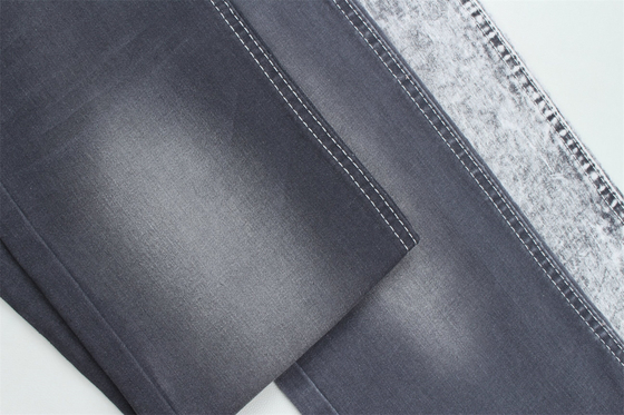 Màu xám đậm Stretch Slub Denim Fabric Cho quần jean