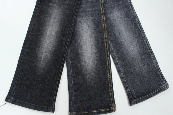 Chất lượng cao nhất Đen đen tối Crossshatch Slub Stretch Denim Fabric Cho nam giới Jeans