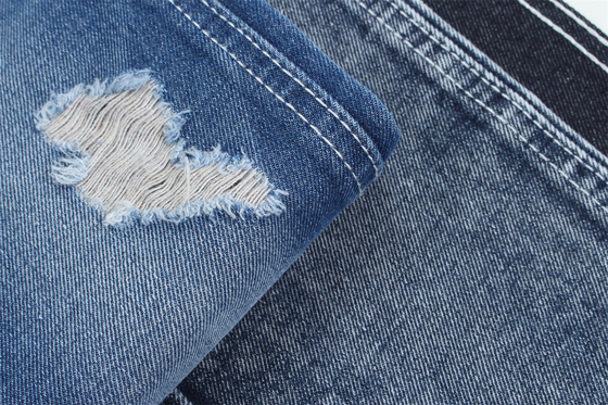 12.1 Oz Tạo một hàng rào 3x1 tay phải với một bề mặt kết cấu phong phú Cotton Polyester Spandex Textile Jeans TR Denim Fabrics