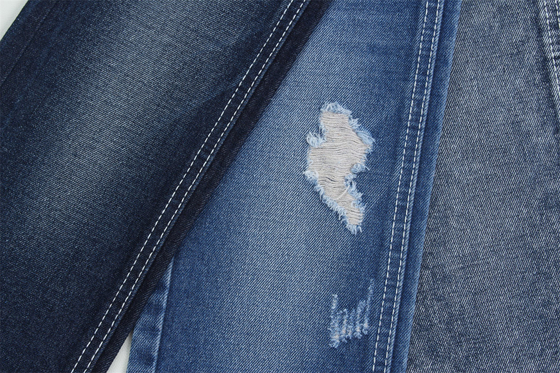 12.1 Oz Tạo một hàng rào 3x1 tay phải với một bề mặt kết cấu phong phú Cotton Polyester Spandex Textile Jeans TR Denim Fabrics