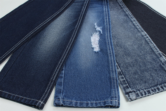 Ít hơn 2 đô la 12 ounces 190cm Indigo Cotton Polyester Dệt Denim cứng cho quần jean