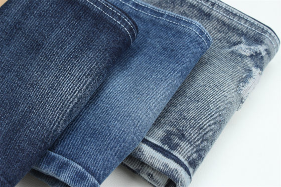 Vải denim sợi tái chế trong một màu xanh rất sâu 11,5 oz độ đàn hồi cao