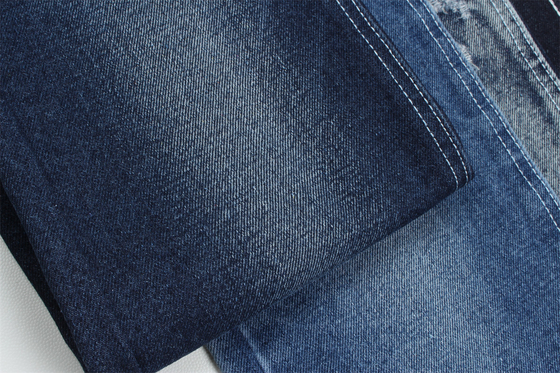 Vải denim sợi tái chế trong một màu xanh rất sâu 11,5 oz độ đàn hồi cao
