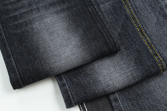 100% Cotton 12 Once Virgin Cotton Rigid Denim Fabric Cho Jeans Đen tối